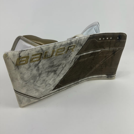 Used Vegas Knights White and Gold Bauer Supreme Mach Blocker | Patera | Regular - Top Flight Hockey