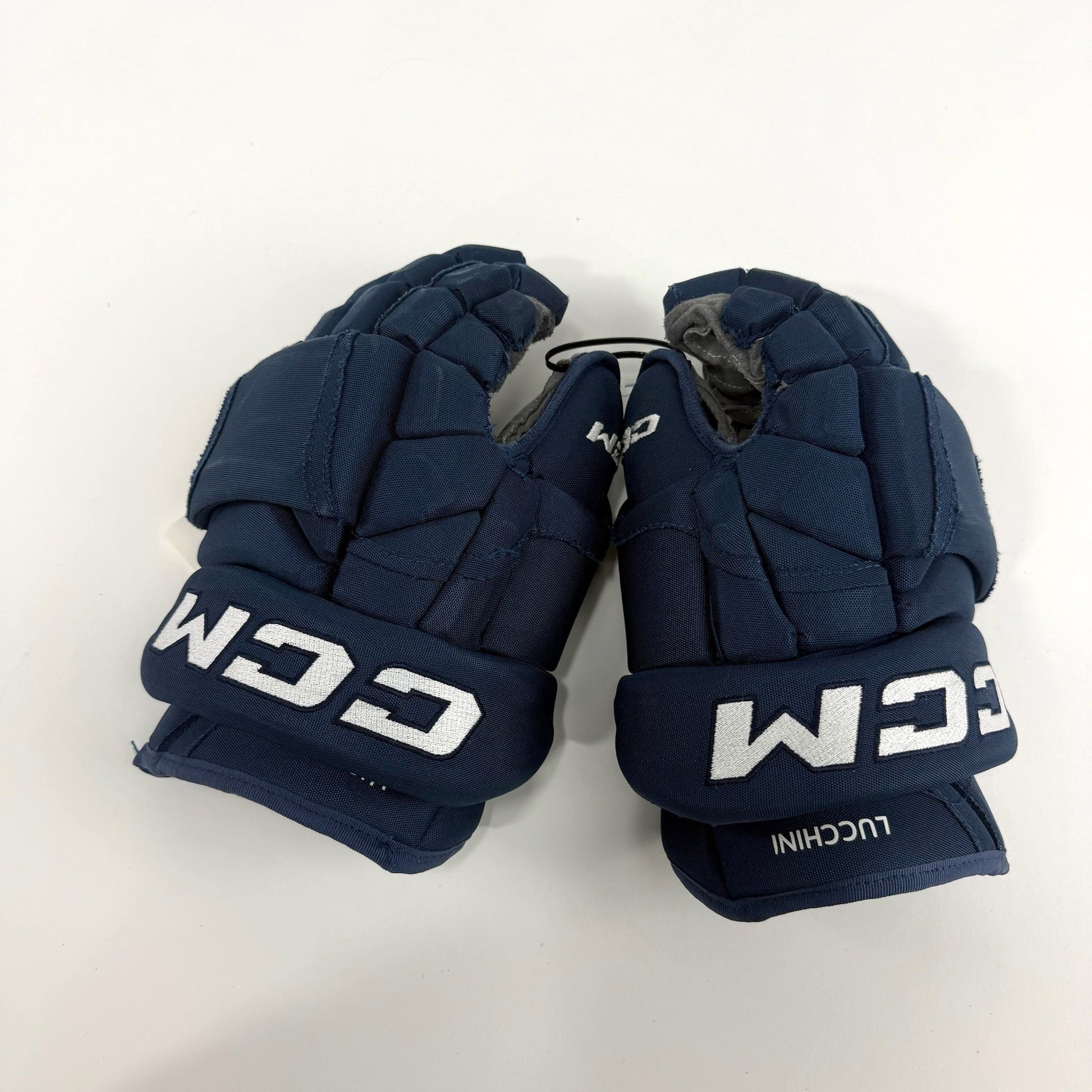 Used Navy CCM HG12 Gloves | 14" | D363 - Top Flight Hockey