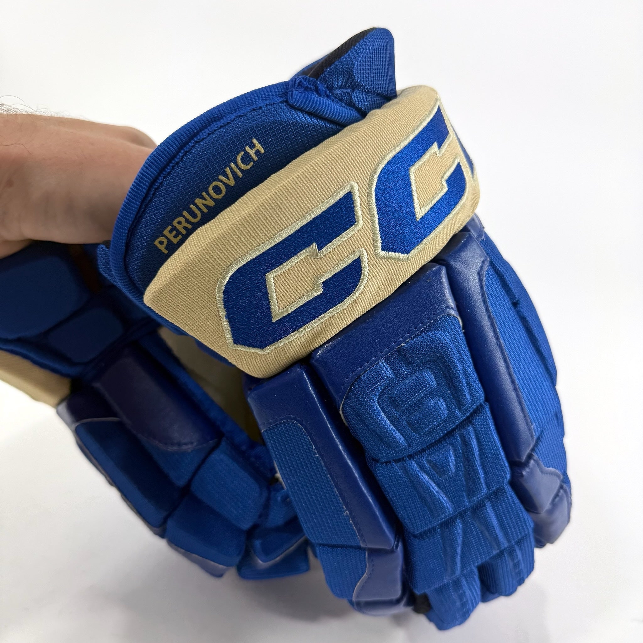 New STL Blues Heritage CCM HGCL Pro Gloves | 14" | Perunovic | D152 - Top Flight Hockey