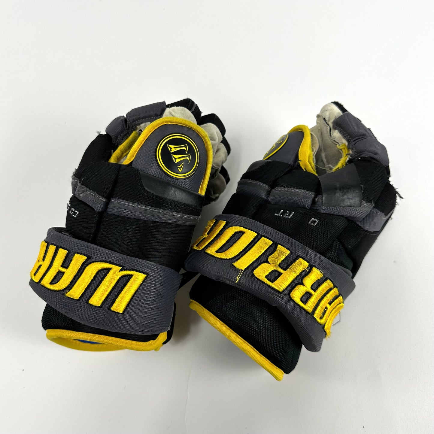 Used Black and Gold Warrior Covert QRE Pro Gloves | 13" | K260 - Top Flight Hockey