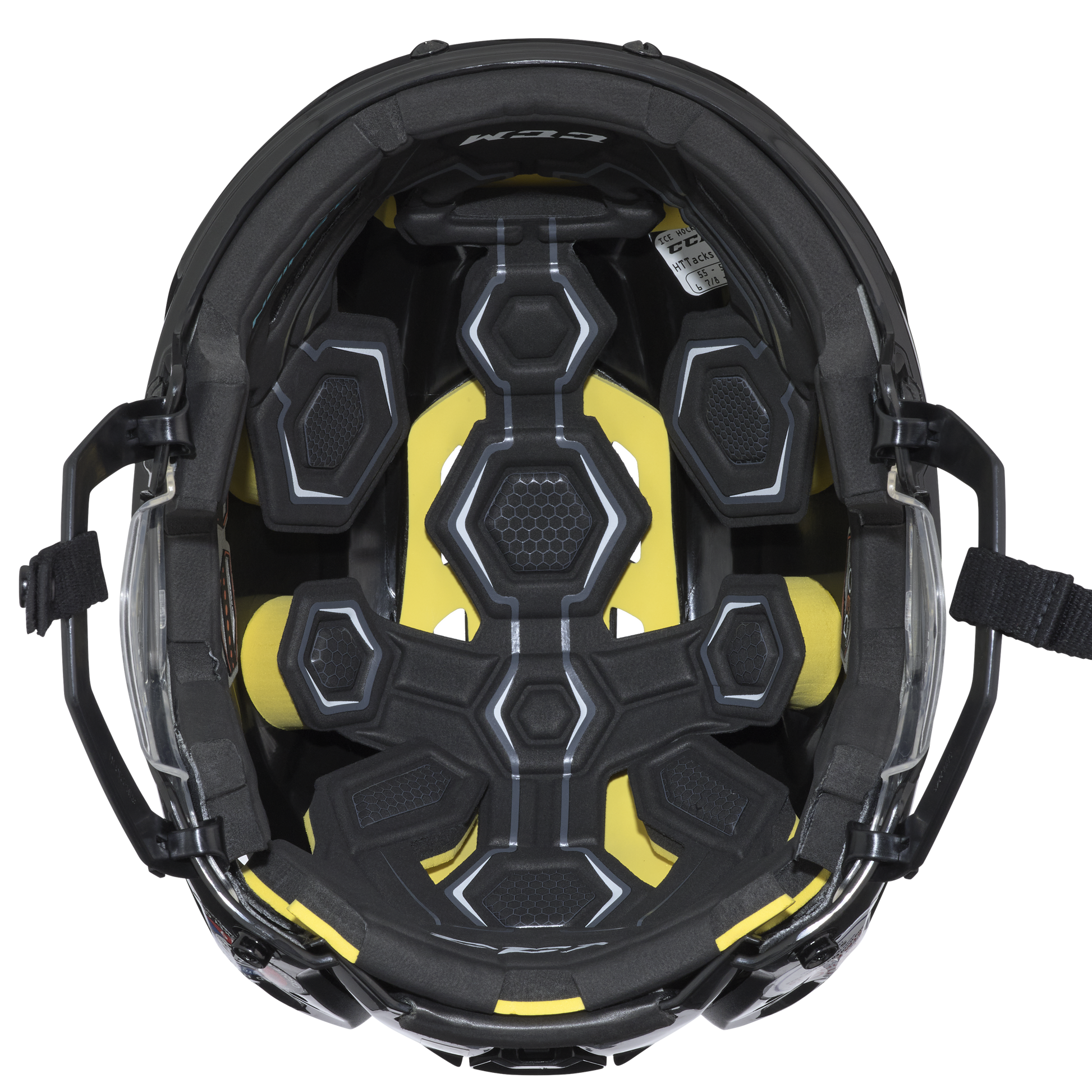 New Black Senior Small CCM Tacks 310 Helmet Retail - Top Flight Hockey