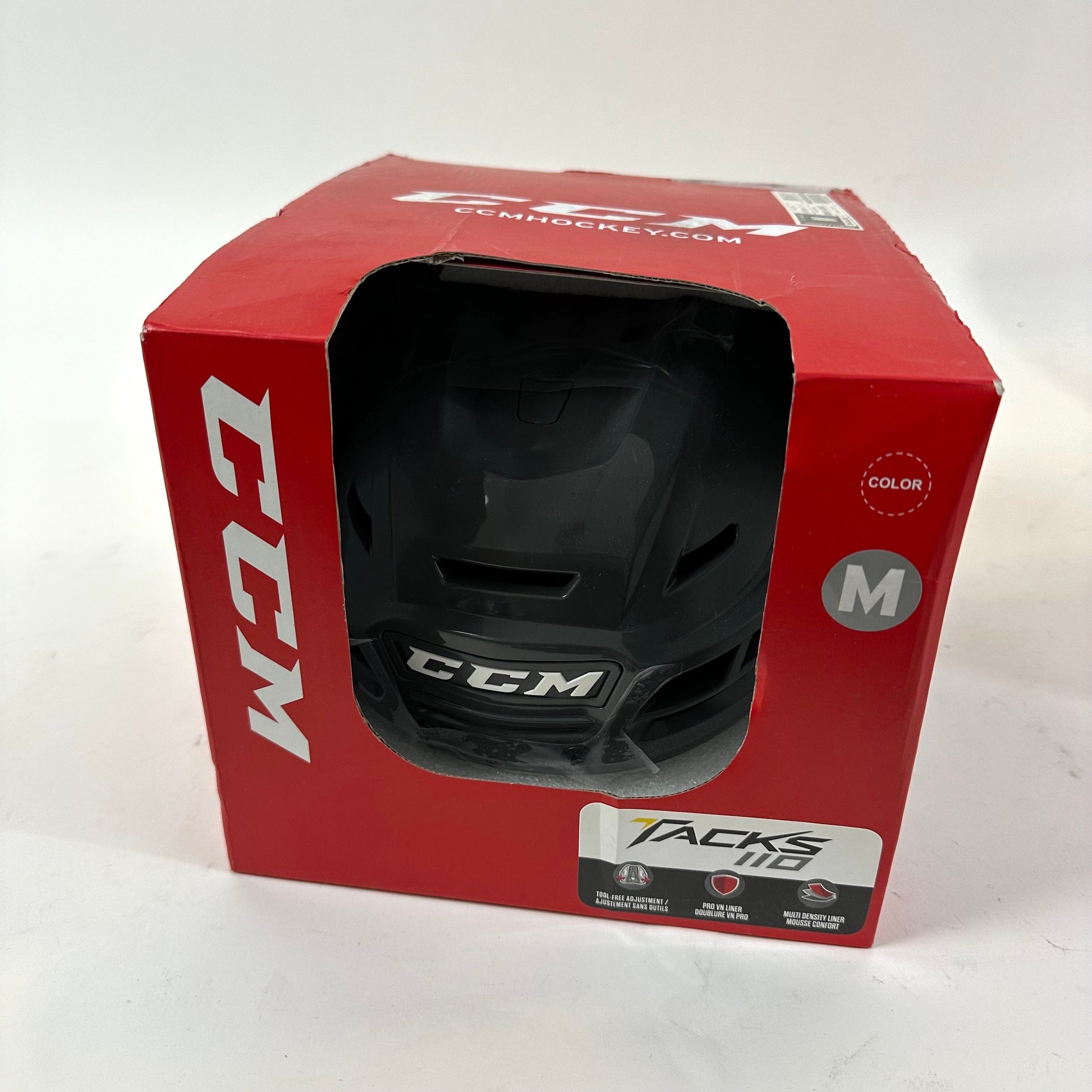 Brand New Vegas Grey CCM Tacks 110 Helmet | Senior Small - Top Flight Hockey