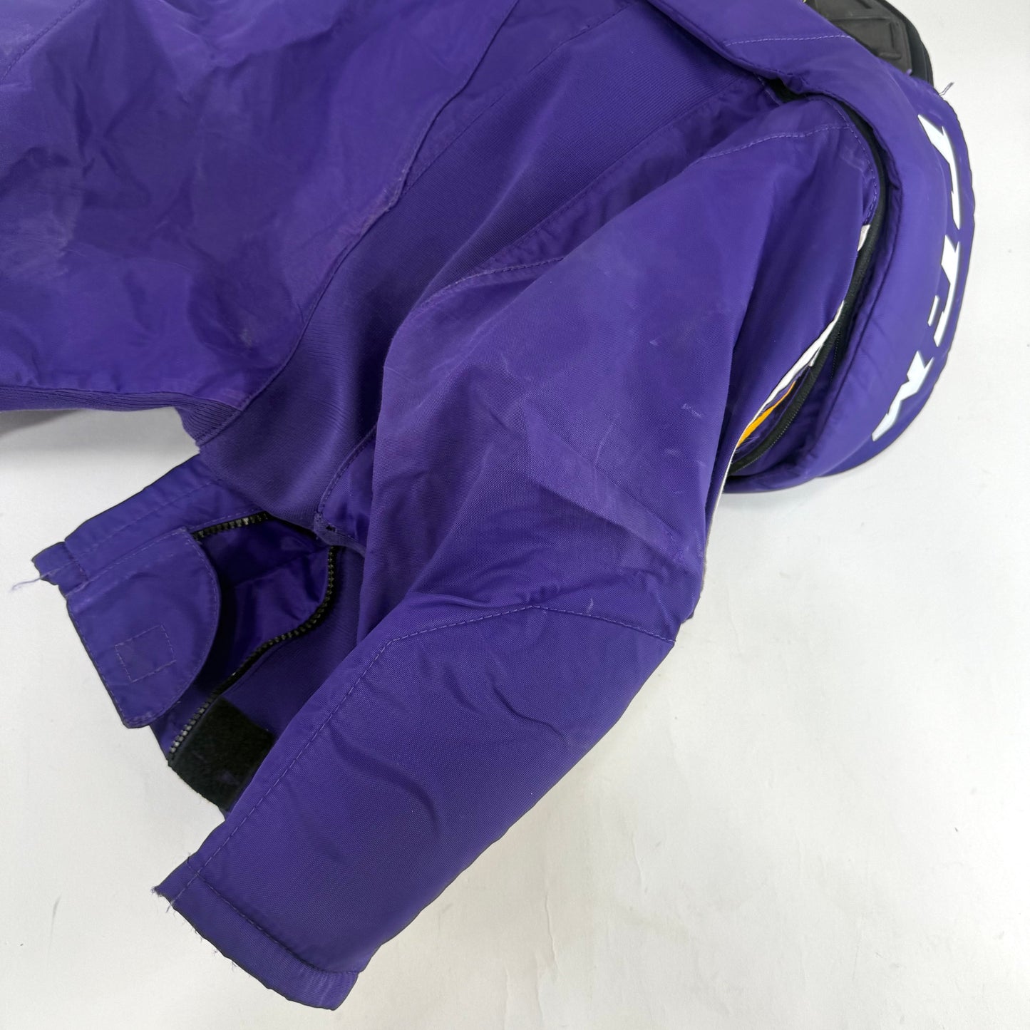 Used Purple/Yellow CCM Tacks 65C Pants | Small | E535 - Top Flight Hockey