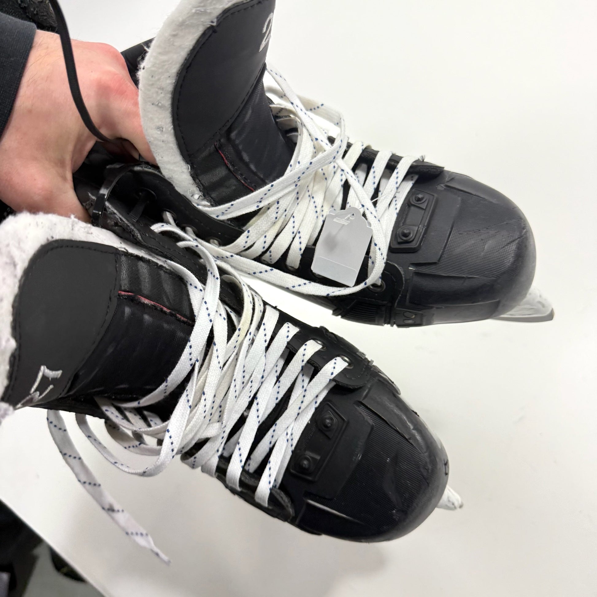 Used Black CCM Jetspeed FT6 Pro Skates | 8.5 D | Chicago Blackhawks Lukas Reichel | BH304 - Top Flight Hockey