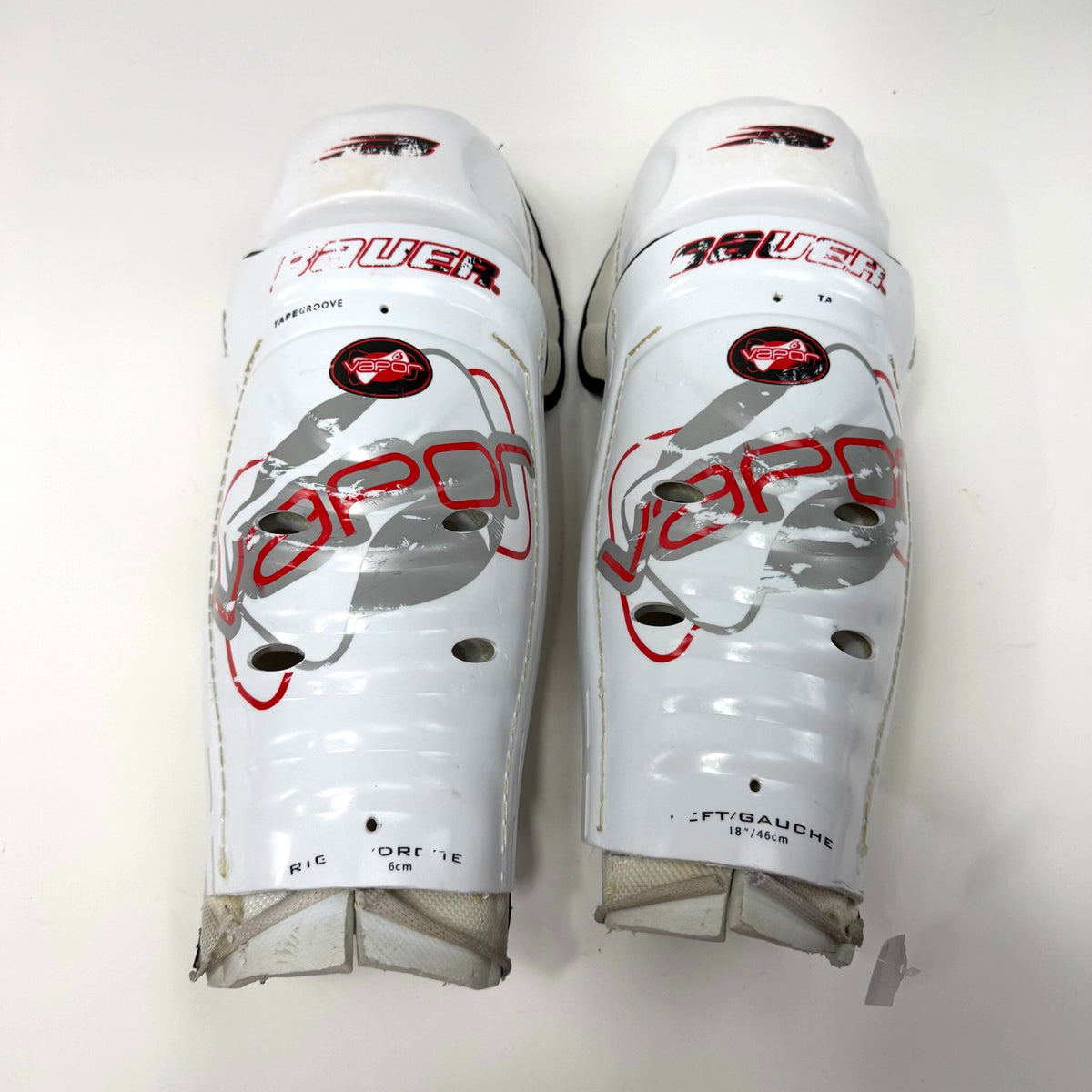 Used Bauer Vapor 6 Shin Guards | 18" | AB675