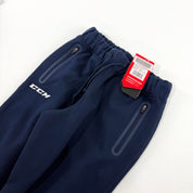 New Navy CCM Youth Premium Tapered Fleece Pant | Youth M | #191520015671 - Top Flight Hockey