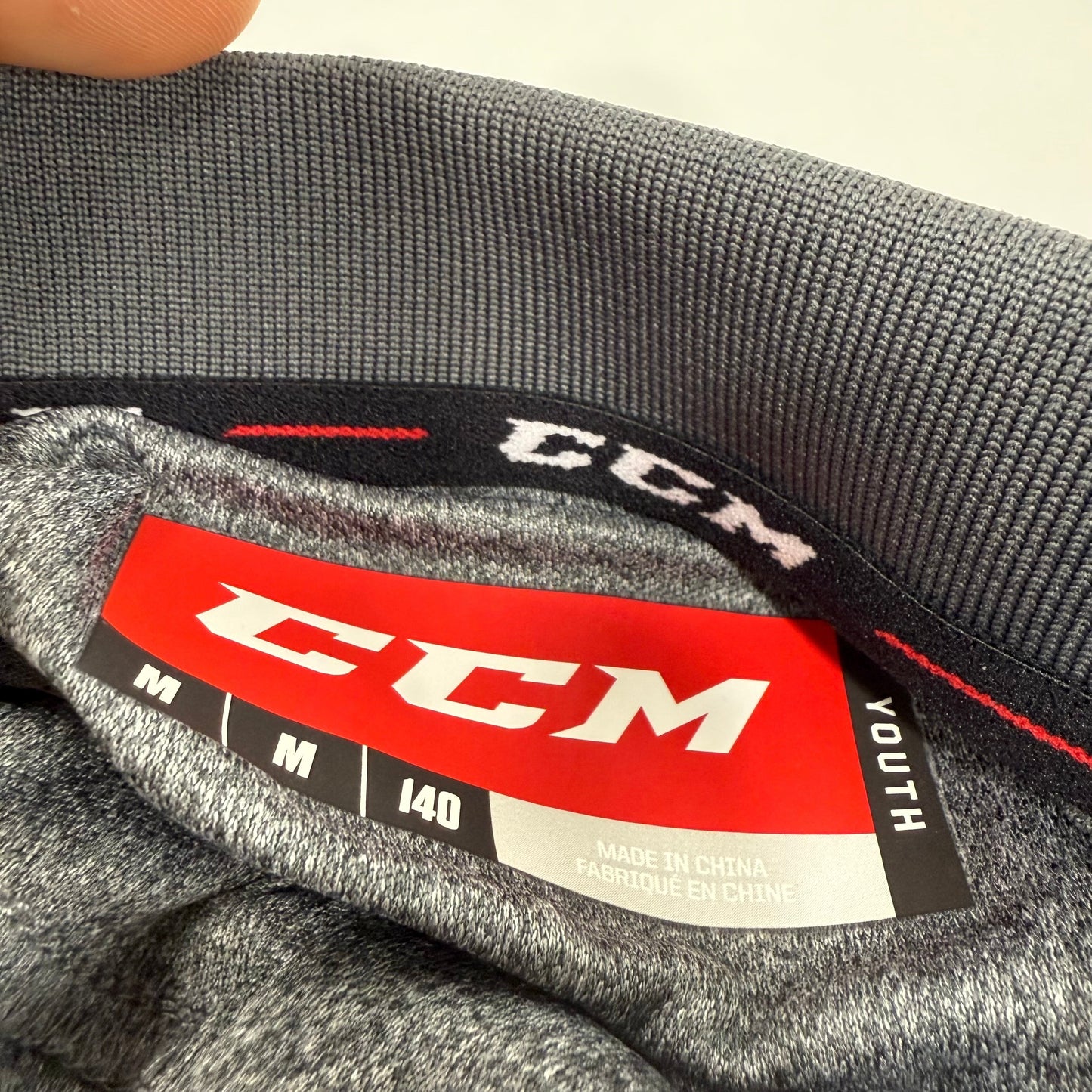New Dark Grey CCM Youth Team Polo | Youth M | #191520162580