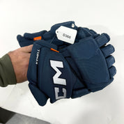 Used Navy CCM Jetspeed Pro Gloves | 14" | D366