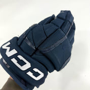 Used Navy CCM HG12 Gloves | 14" | D368