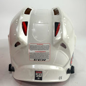 New White CCM 50 Helmet | Medium - Top Flight Hockey