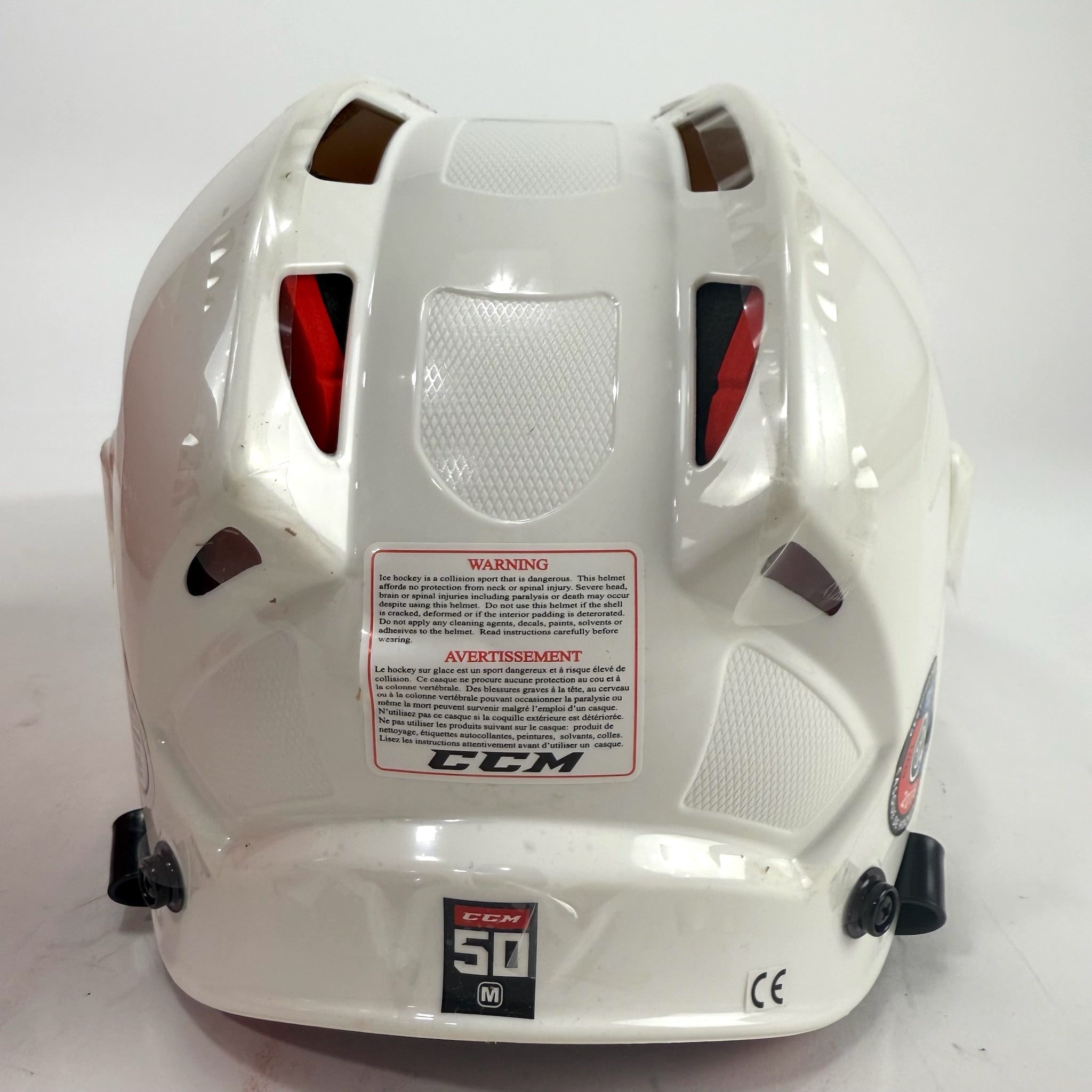 New White CCM 50 Helmet | Medium - Top Flight Hockey