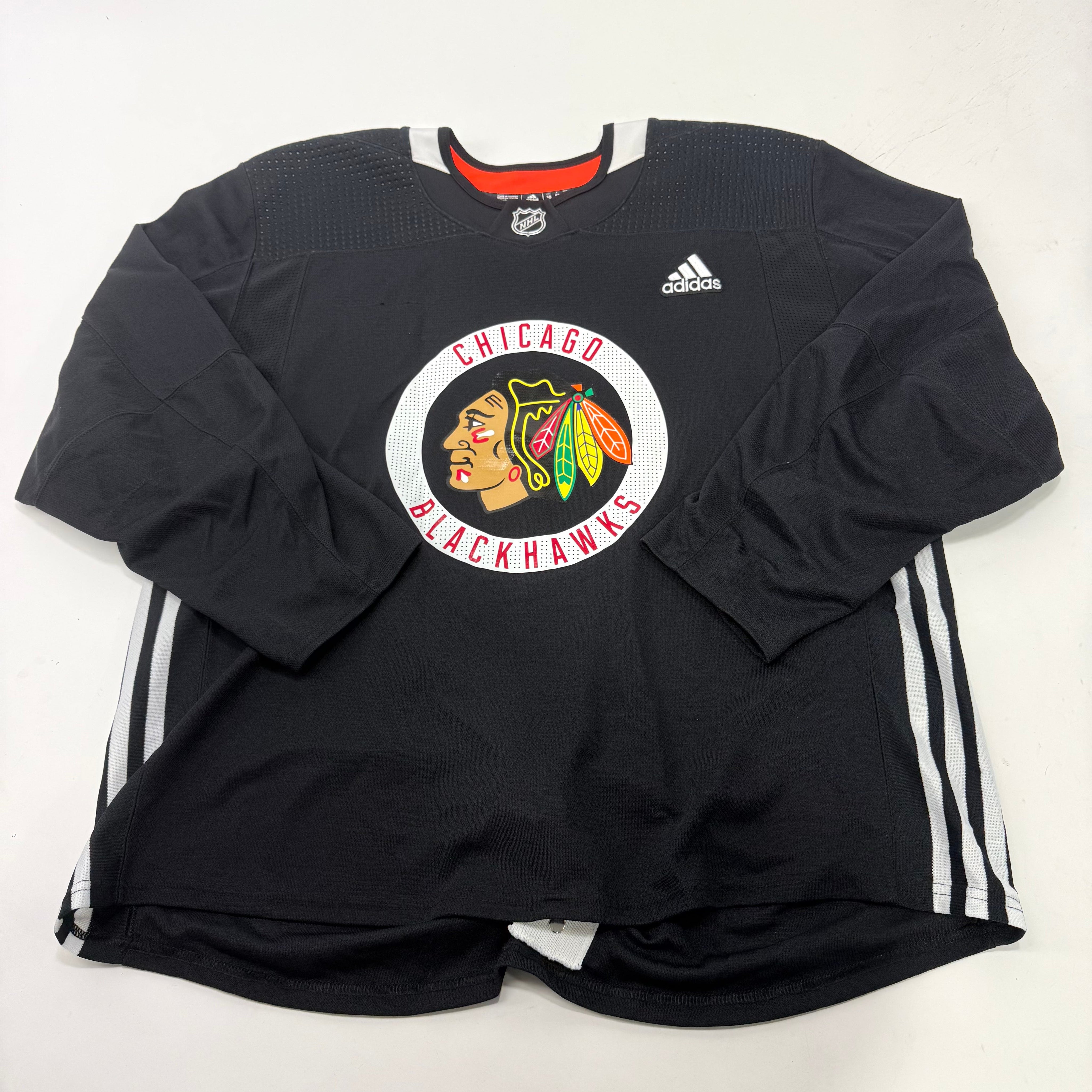 Used Black Chicago Blackhawks Adidas MIC Practice Jersey | Size 58 - Top Flight Hockey