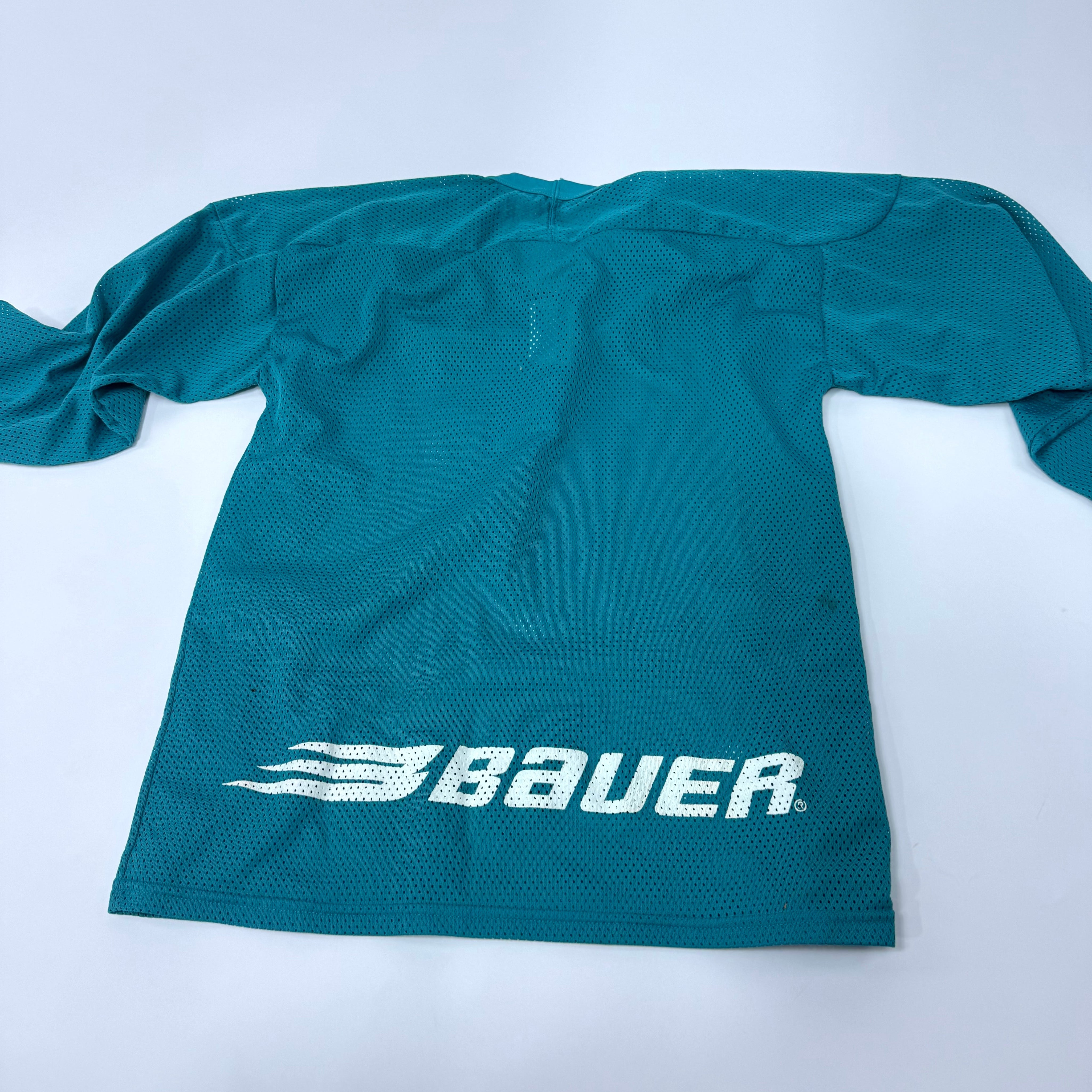 Used Teal Mesh Bauer Practice Jersey | Youth Large/XL - Top Flight Hockey
