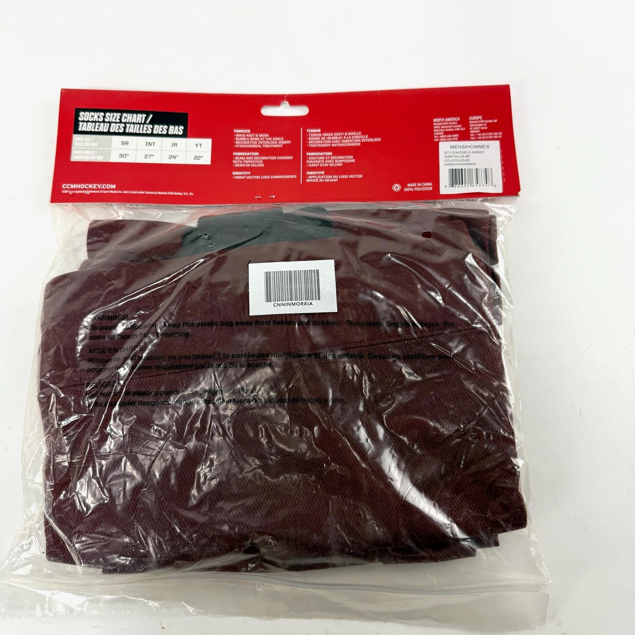 New Maroon CCM Practice Socks | Senior - Top Flight Hockey