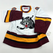 Brand New Home Authentic Chicago Wolves AHL Quicklite Game Jersey - MIC Made in Canada Size 60 - Top Flight Hockey
