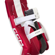 New CCM Red and White E Flex 6.5 Goalie Pads | 26+1" | #191520631376 - Top Flight Hockey