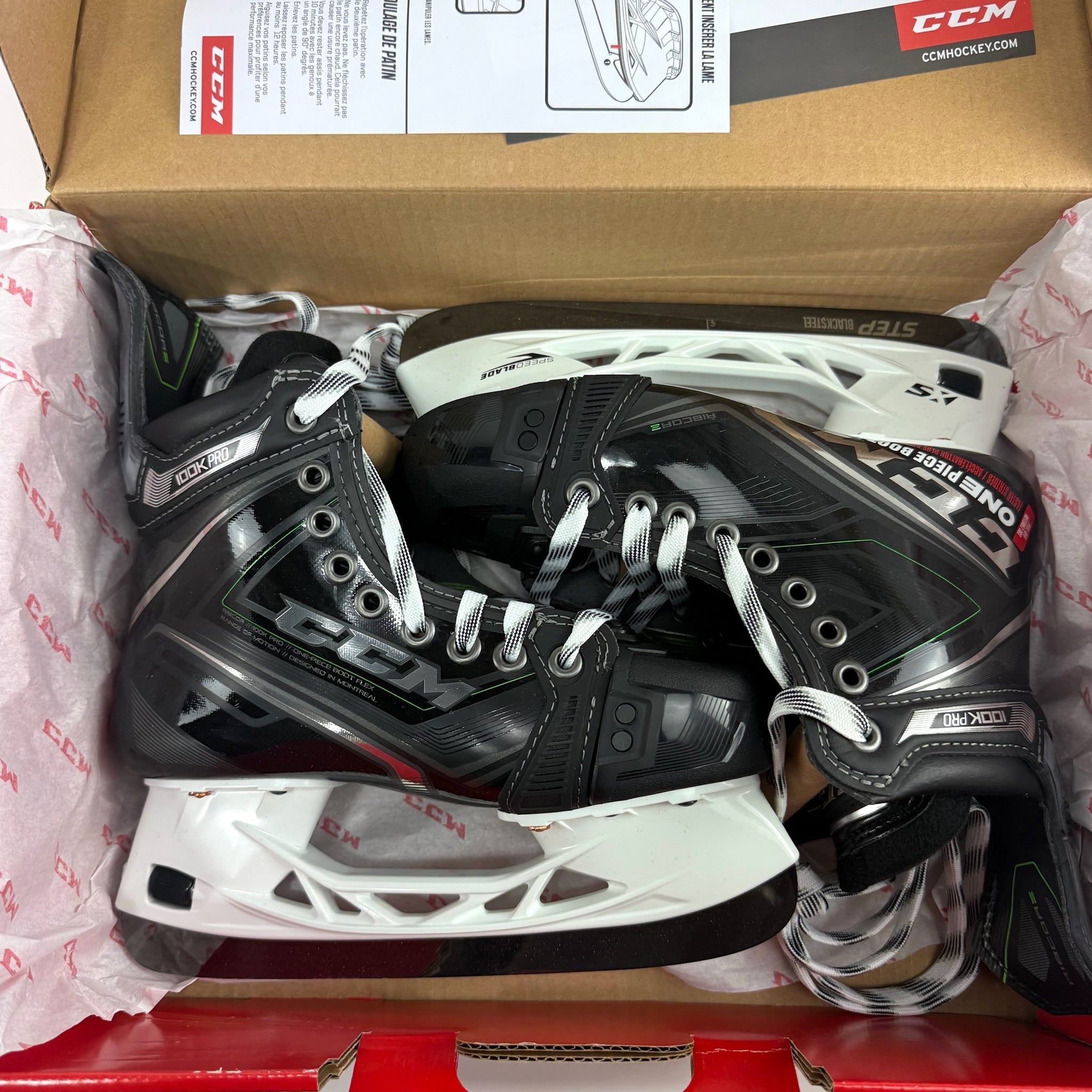 Brand New CCM Ribcor 100K Pro Skates | Intermediate Size 4 Regular - #J731 - Top Flight Hockey
