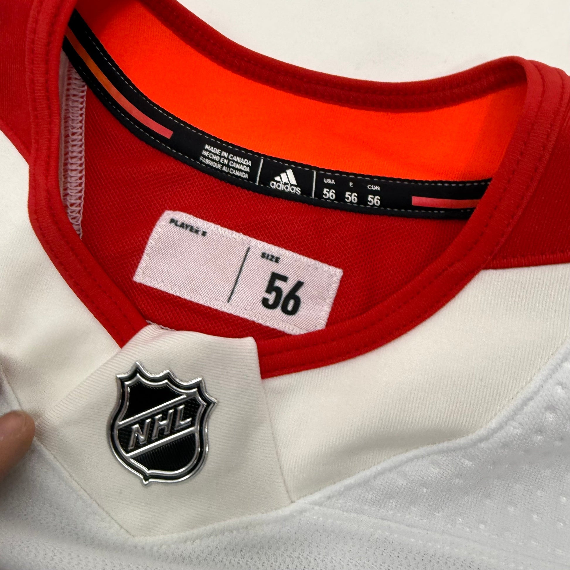 Used White Chicago Blackhawks Adidas MIC Practice Jersey | Size 56 | Kubalik #97 - Top Flight Hockey
