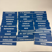Solid Blue Locker Room Nameplates - - Unknown Team - Top Flight Hockey
