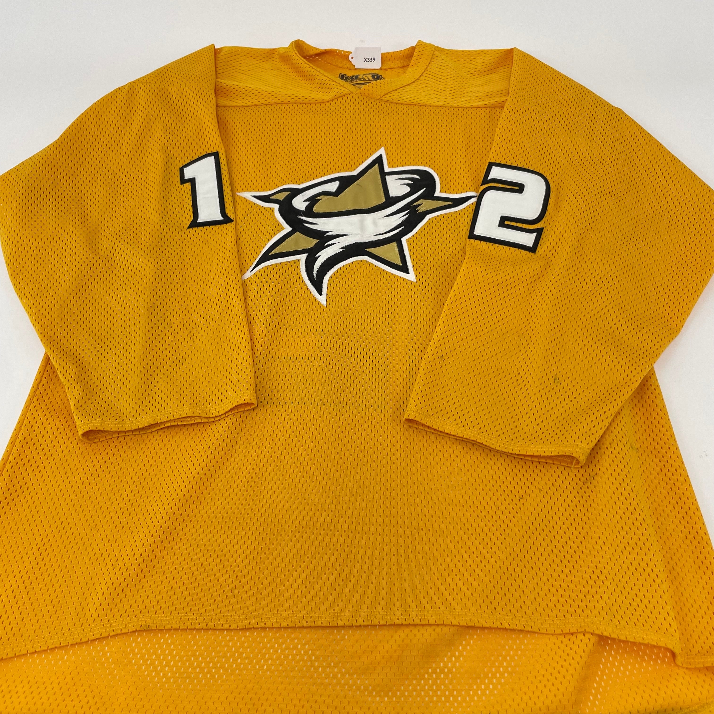 Used Mesh Texas Tornados Yellow Practice Jersey | Senior XL | X339 - Top Flight Hockey