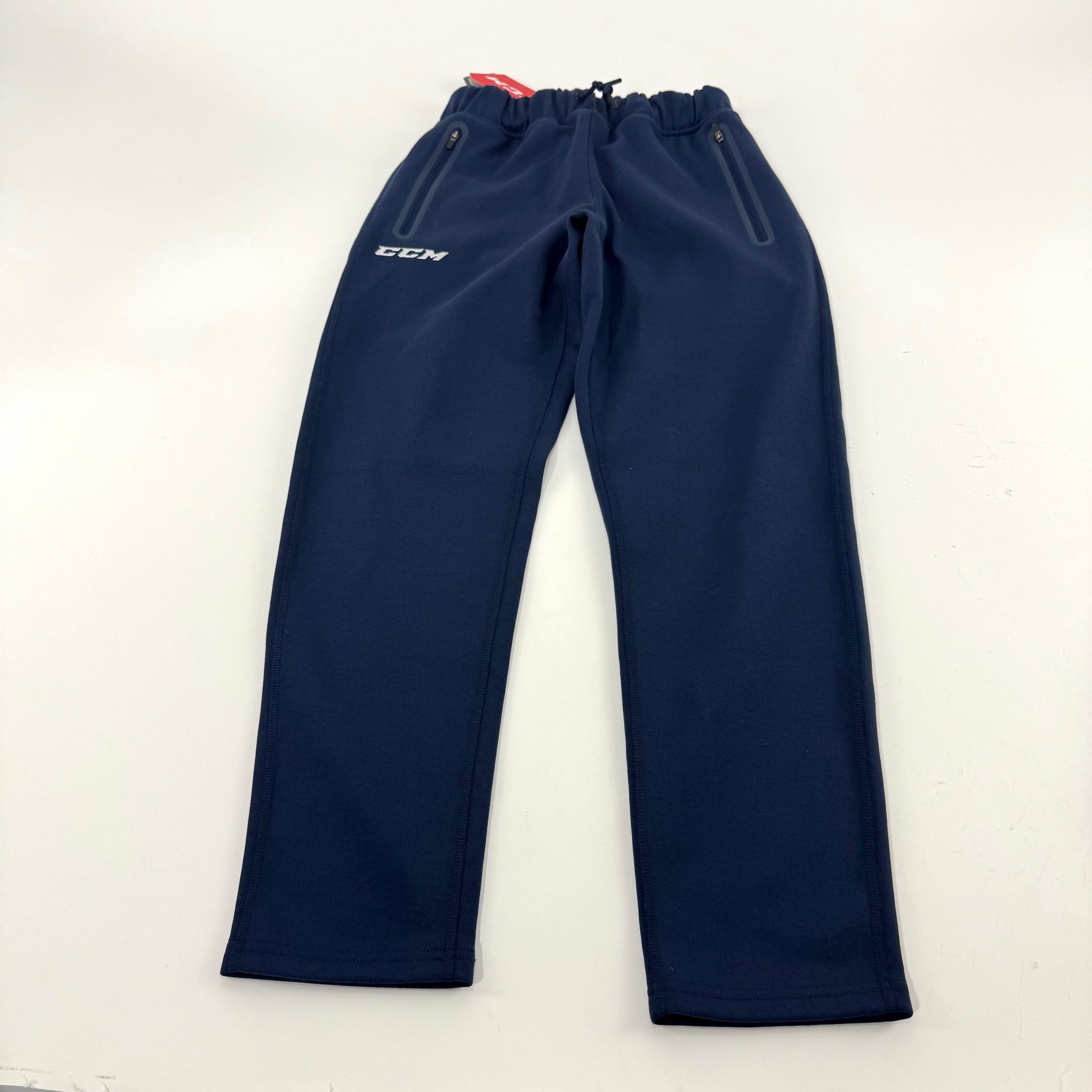 New Navy CCM Youth Premium Tapered Fleece Pant | Youth L | #191520015688 - Top Flight Hockey