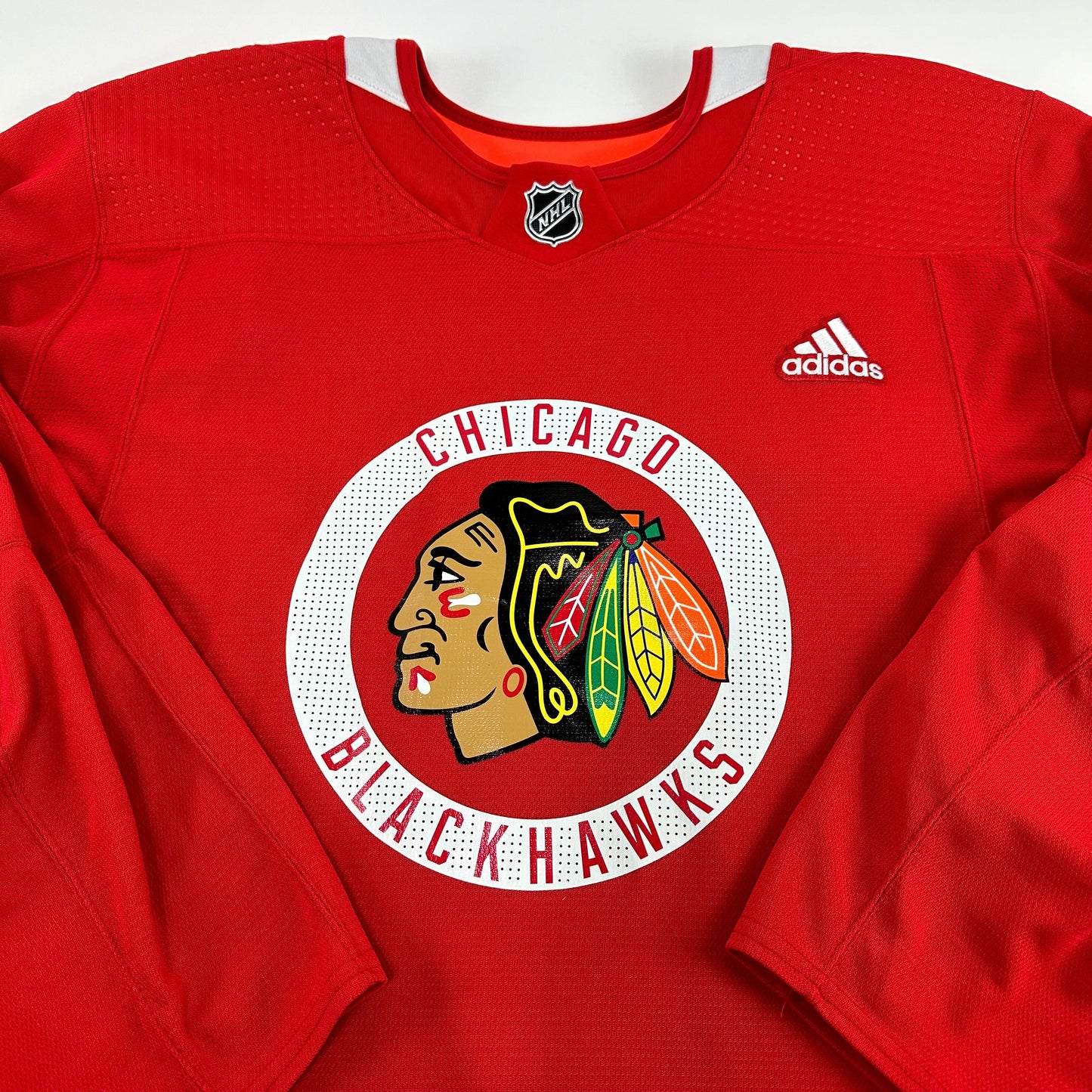 NIJHOFF #79 - Red Chicago Blackhawks Practice Jersey - Adidas MIC Size 56 - Top Flight Hockey