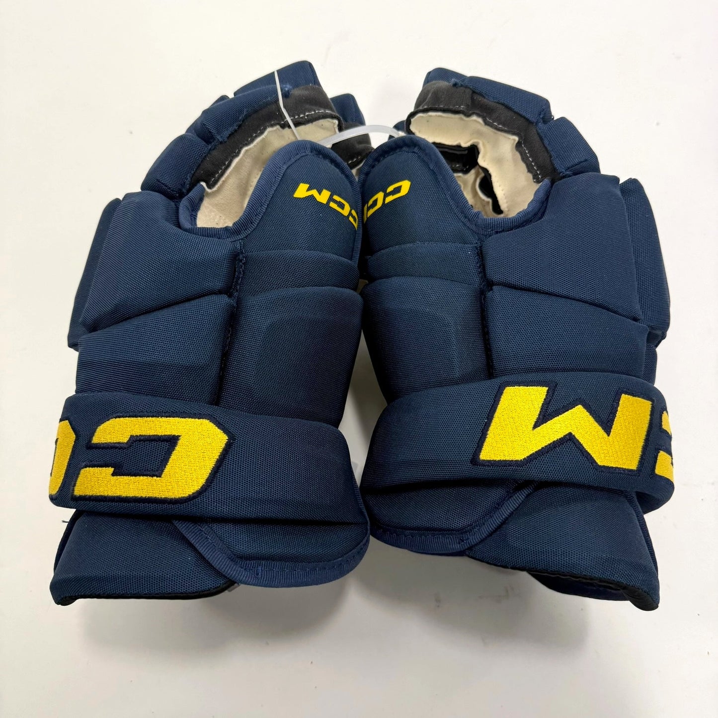 New Navy and Yellow CCM HPG43 Gloves | 15" | #A51 - Top Flight Hockey