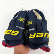 New Navy and Yellow Bauer Vapor 1x Pro Lite Gloves | 15" | B585 - Top Flight Hockey