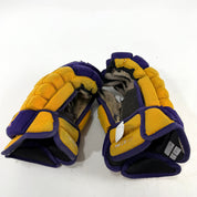 Used Yellow and Purple CCM 4 Roll Pro Gloves | 14" | E543 - Top Flight Hockey
