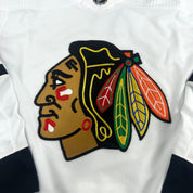 Brand New White MIC Adidas Chicago Blackhawks Blank Game Jersey - Size 58 - Top Flight Hockey