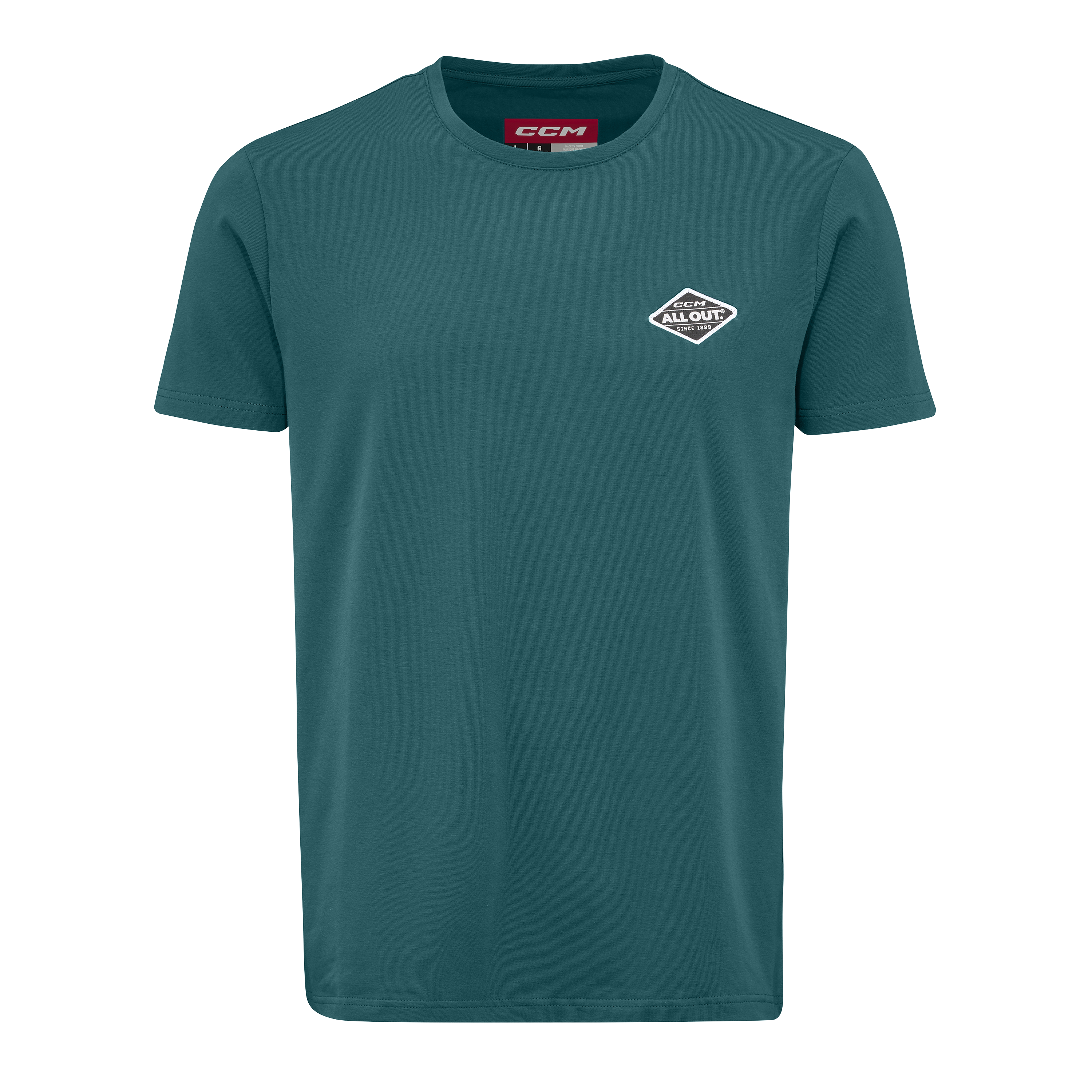 New CCM Teal All Outside Short Sleeve Tee | Senior XL | #191520734275 - Top Flight Hockey