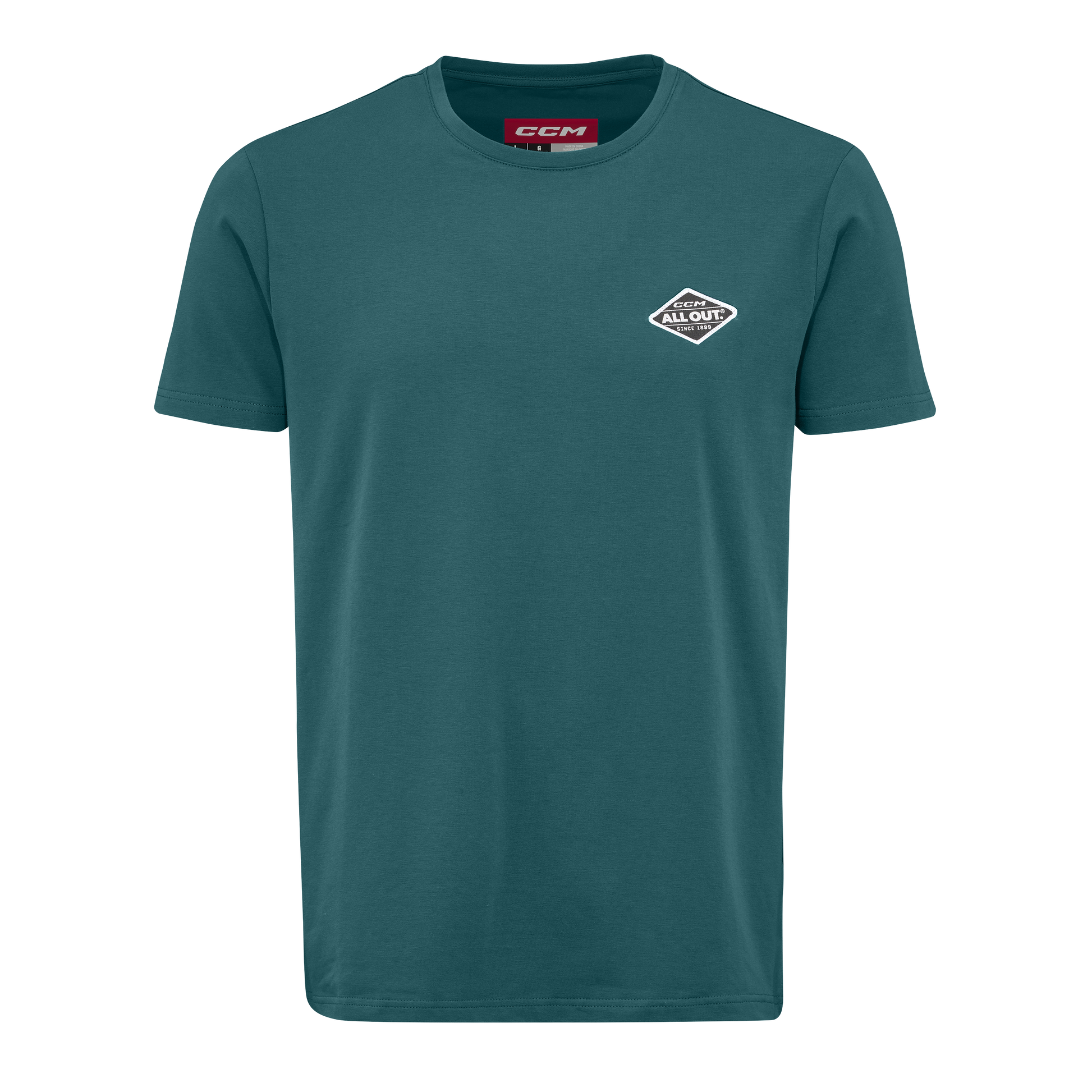 New CCM Teal All Outside Short Sleeve Tee | Senior XL | #191520734275 - Top Flight Hockey