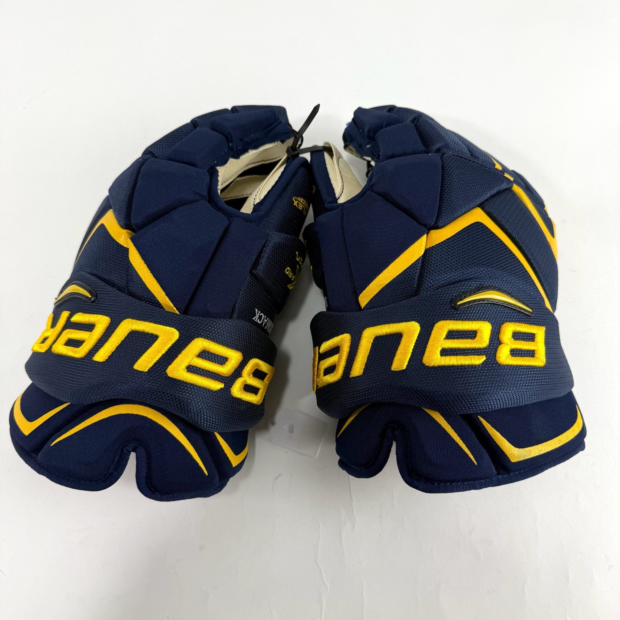 New Navy and Yellow Bauer Vapor 1x Pro Gloves | 15" | B574 - Top Flight Hockey