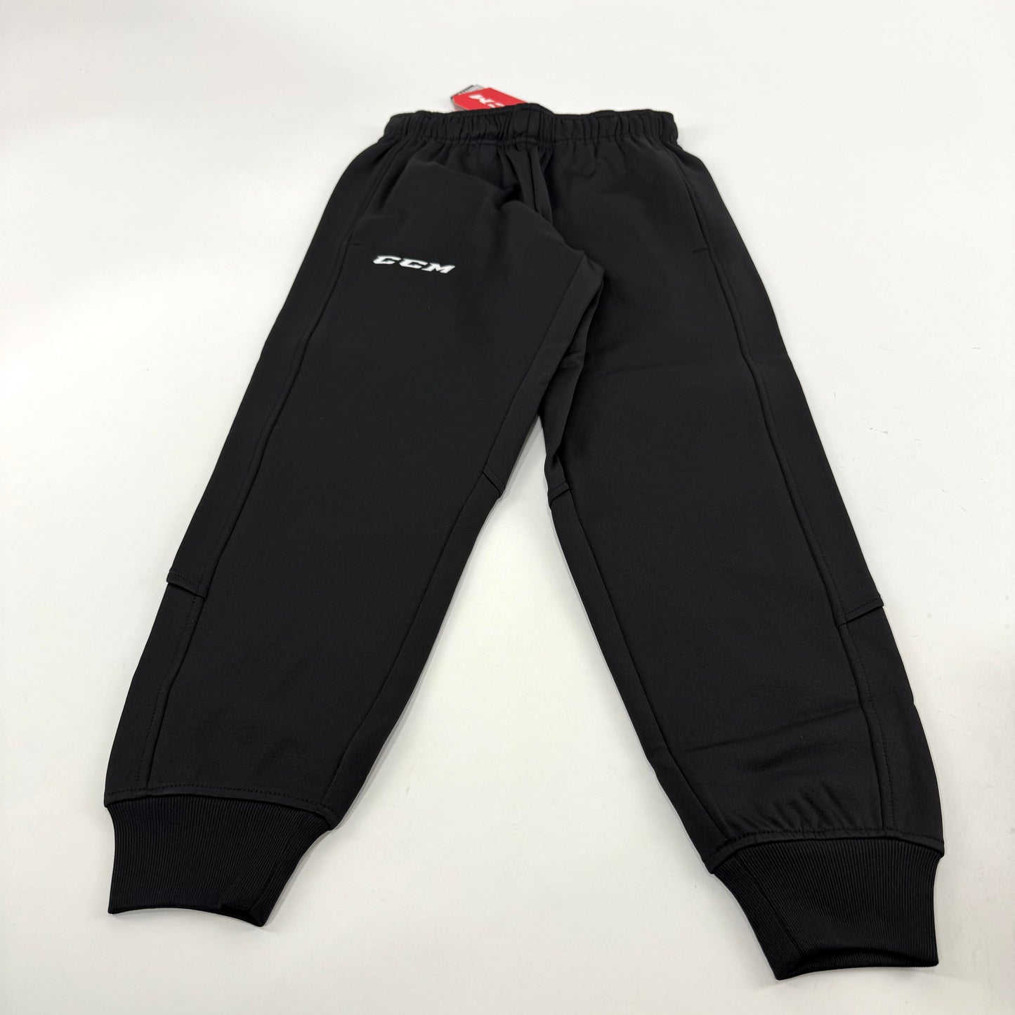 New Black CCM Youth Team Training Cuffed Pant | Youth M | #888600283623