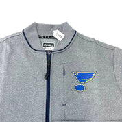 Brand New Player Issued St. Louis Blues Grey Full Zip Sweatshirt | X502