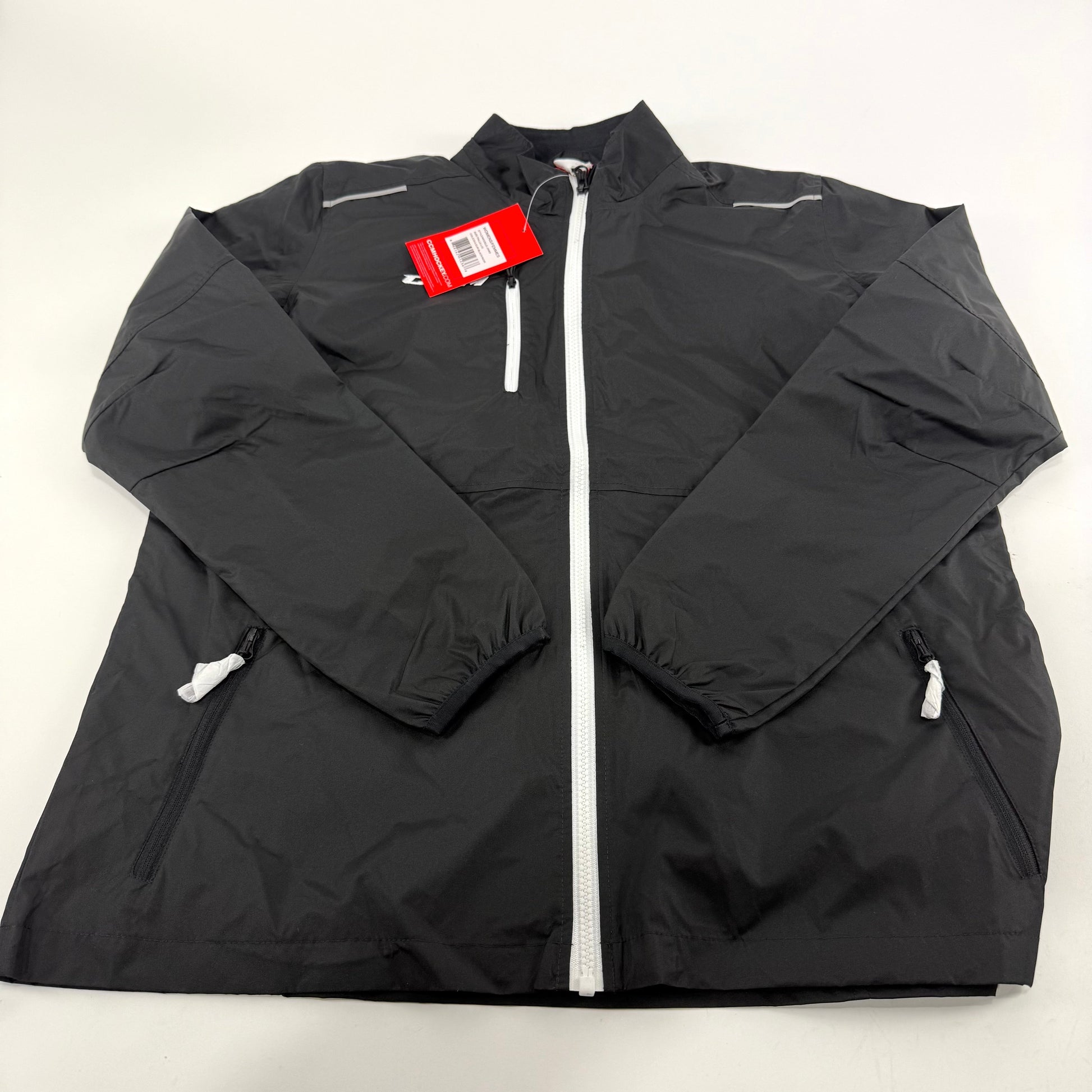 New Black CCM Womens Hockey Warm Up Jacket | L | #888162912368 - Top Flight Hockey