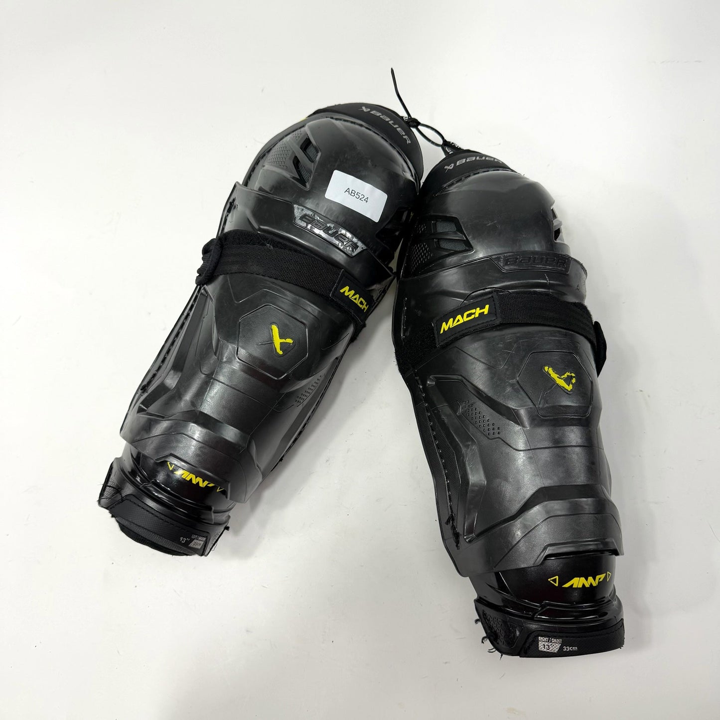 Used Bauer Supreme Mach Shin Guards | 13" INT | AB524
