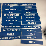 Solid Blue Locker Room Nameplates - - Unknown Team - Top Flight Hockey