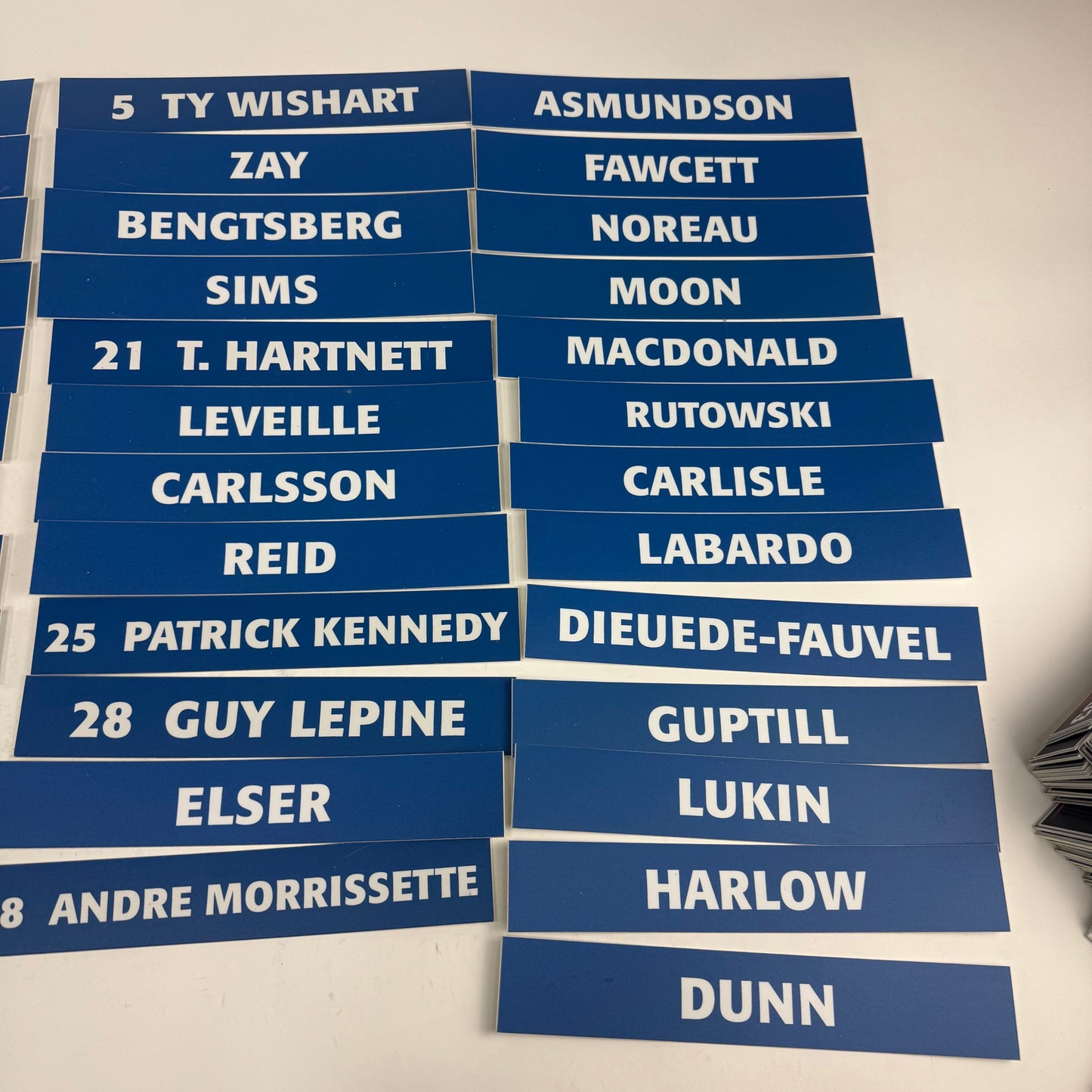 Solid Blue Locker Room Nameplates - - Unknown Team