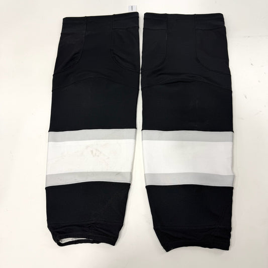 Used Black LA Kings Reebok Game Socks with Kevlar | XL | AB886