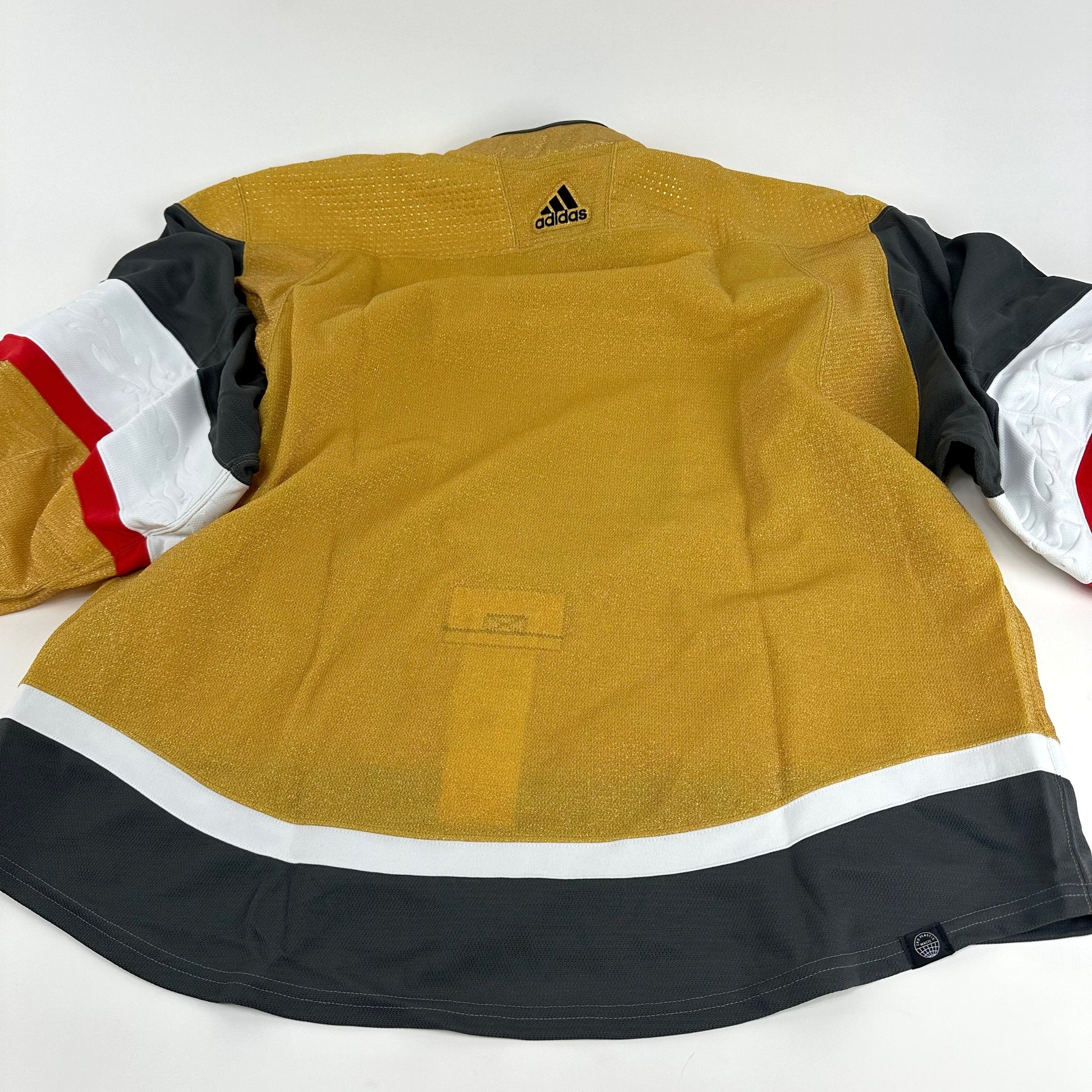 Brand New GOLD Primegreen Vegas Golden Knights MIC Made in Canada Blank Game Jersey - Size 60G - Top Flight Hockey