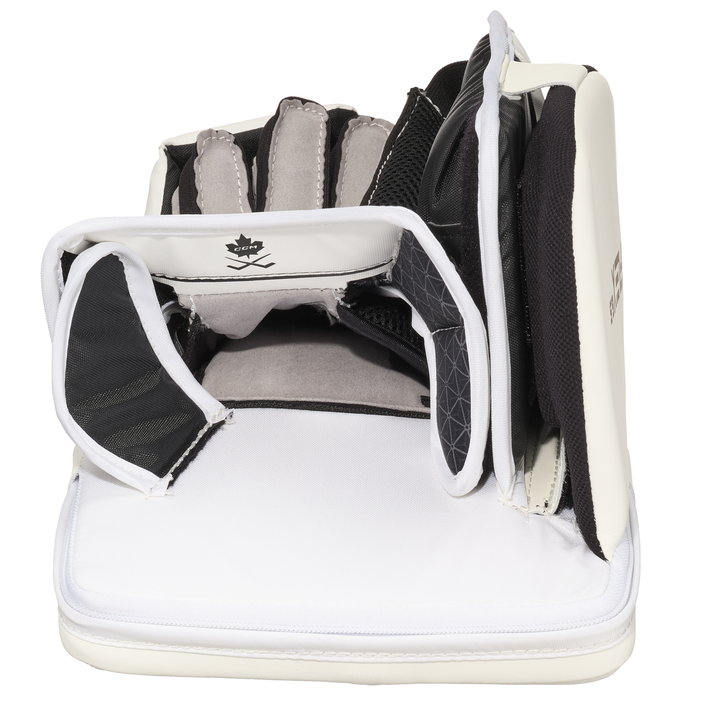 New CCM White E Flex 6.5 Goalie Blocker | Regular | Junior | #191520629519 - Top Flight Hockey