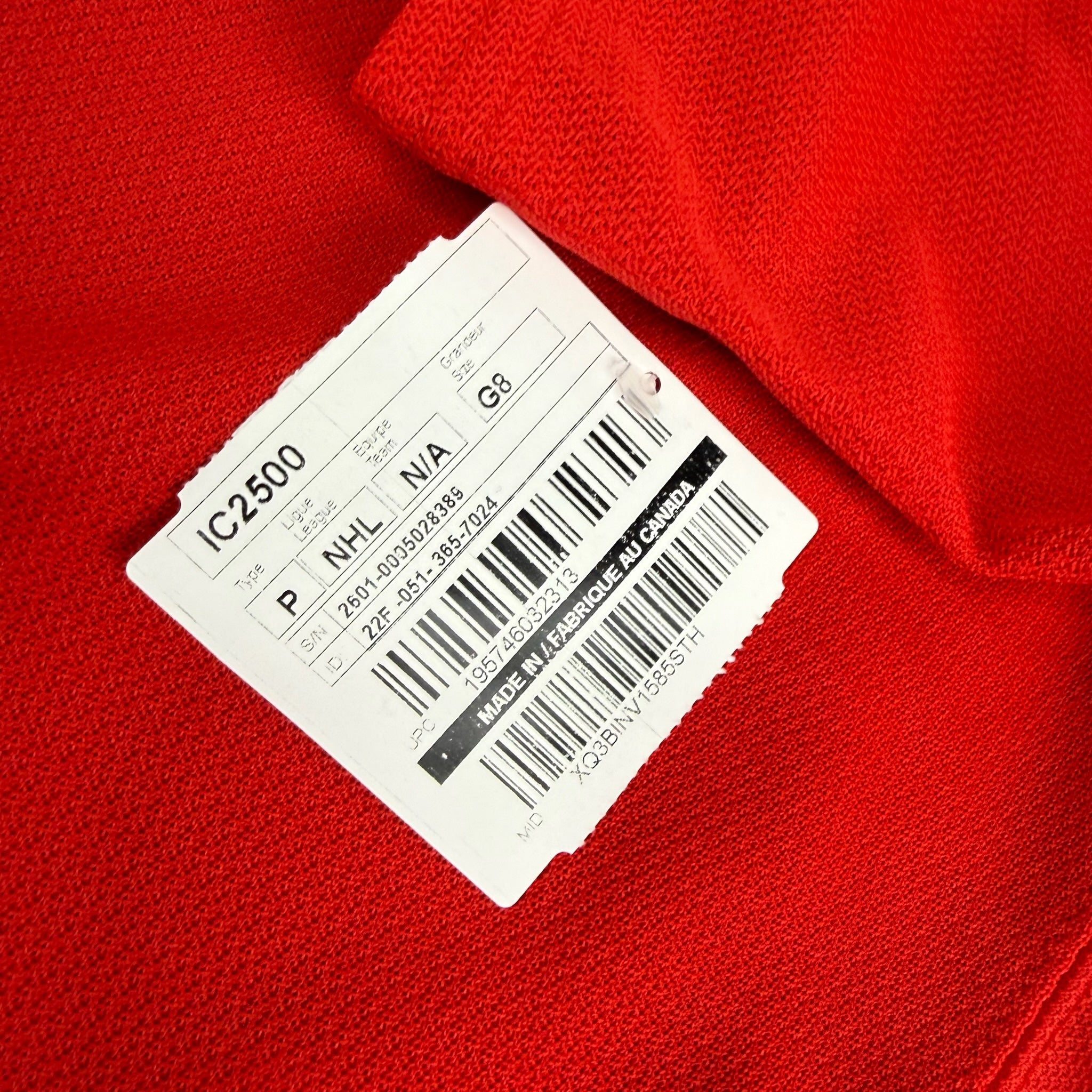 Brand New MIC Red Adidas PRIMEGREEN Practice Jersey - Size 58G - Top Flight Hockey