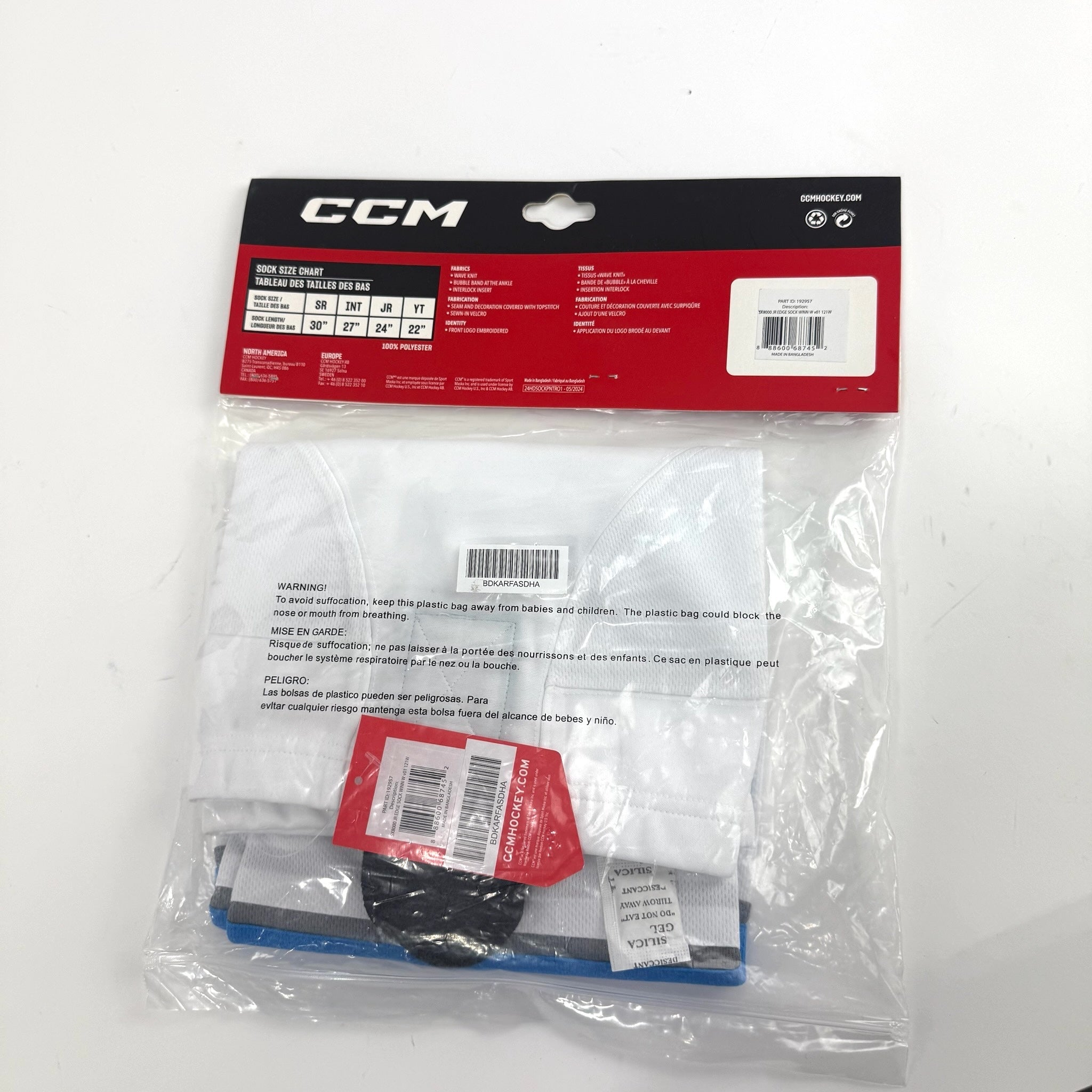 New CCM SX8000 Edge Socks | Winnipeg | Junior - Top Flight Hockey