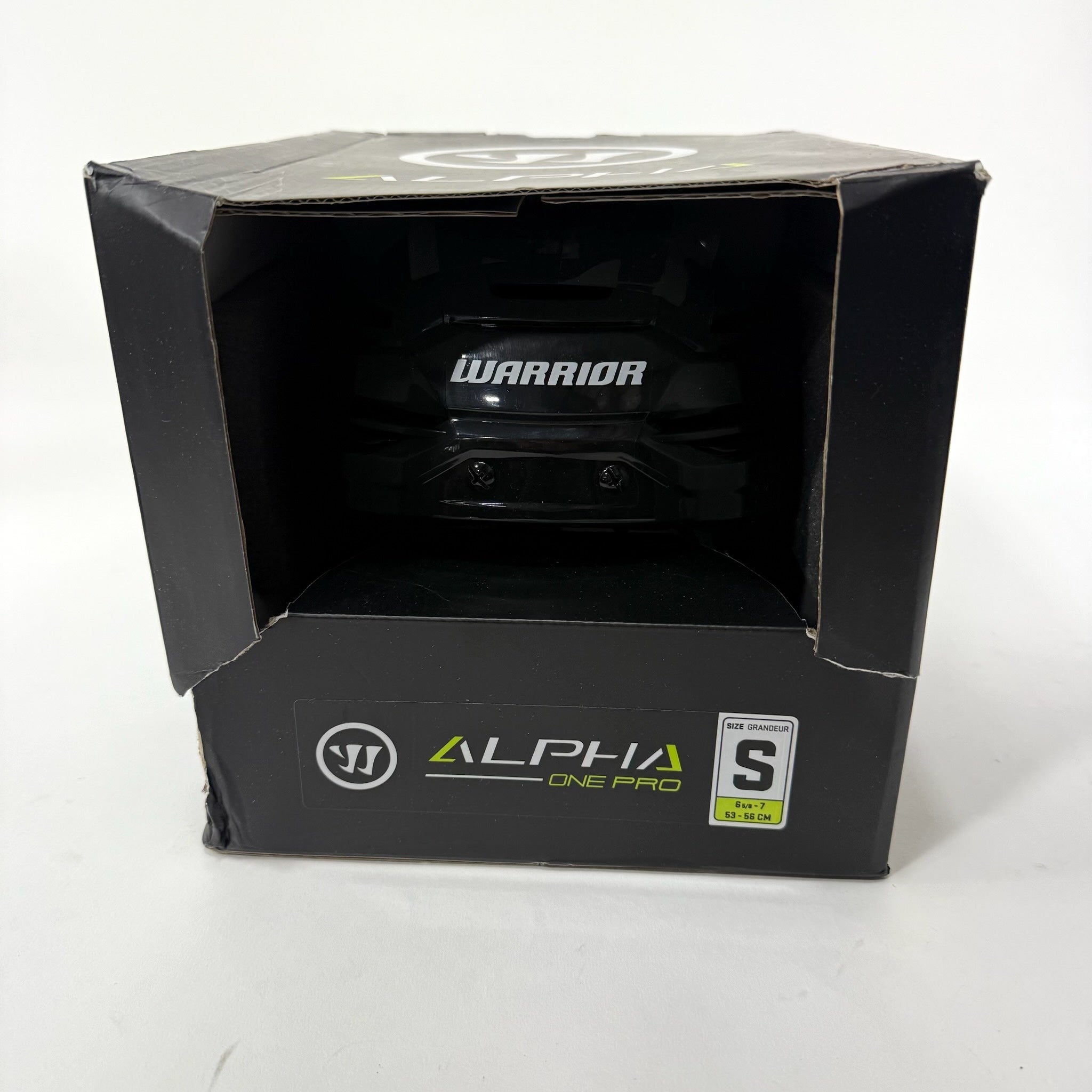 New Black Warrior Alpha One Pro Helmet | Senior Small - Top Flight Hockey