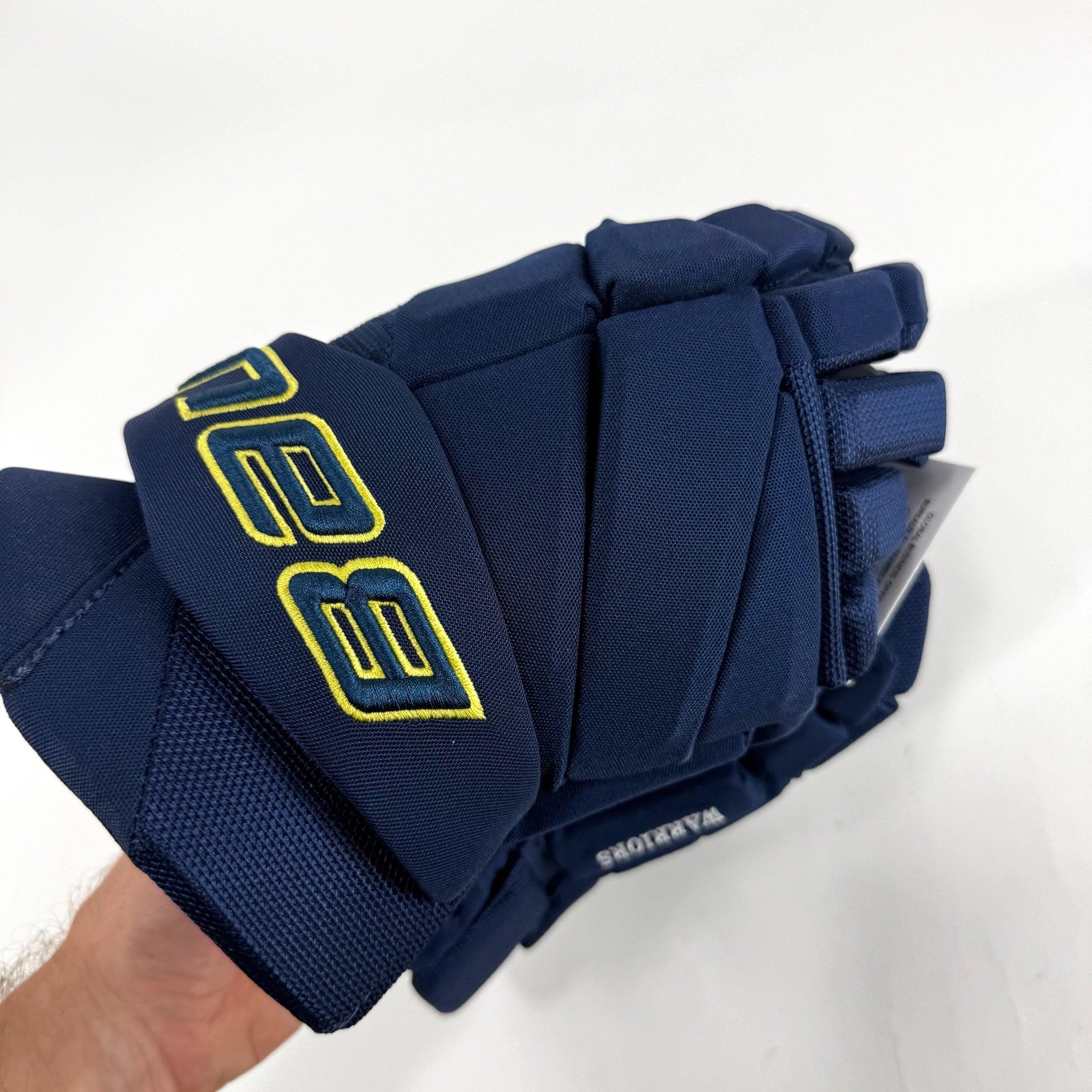 New Navy and Yellow Bauer Vapor Hyperlite Gloves | 14" | B577 - Top Flight Hockey