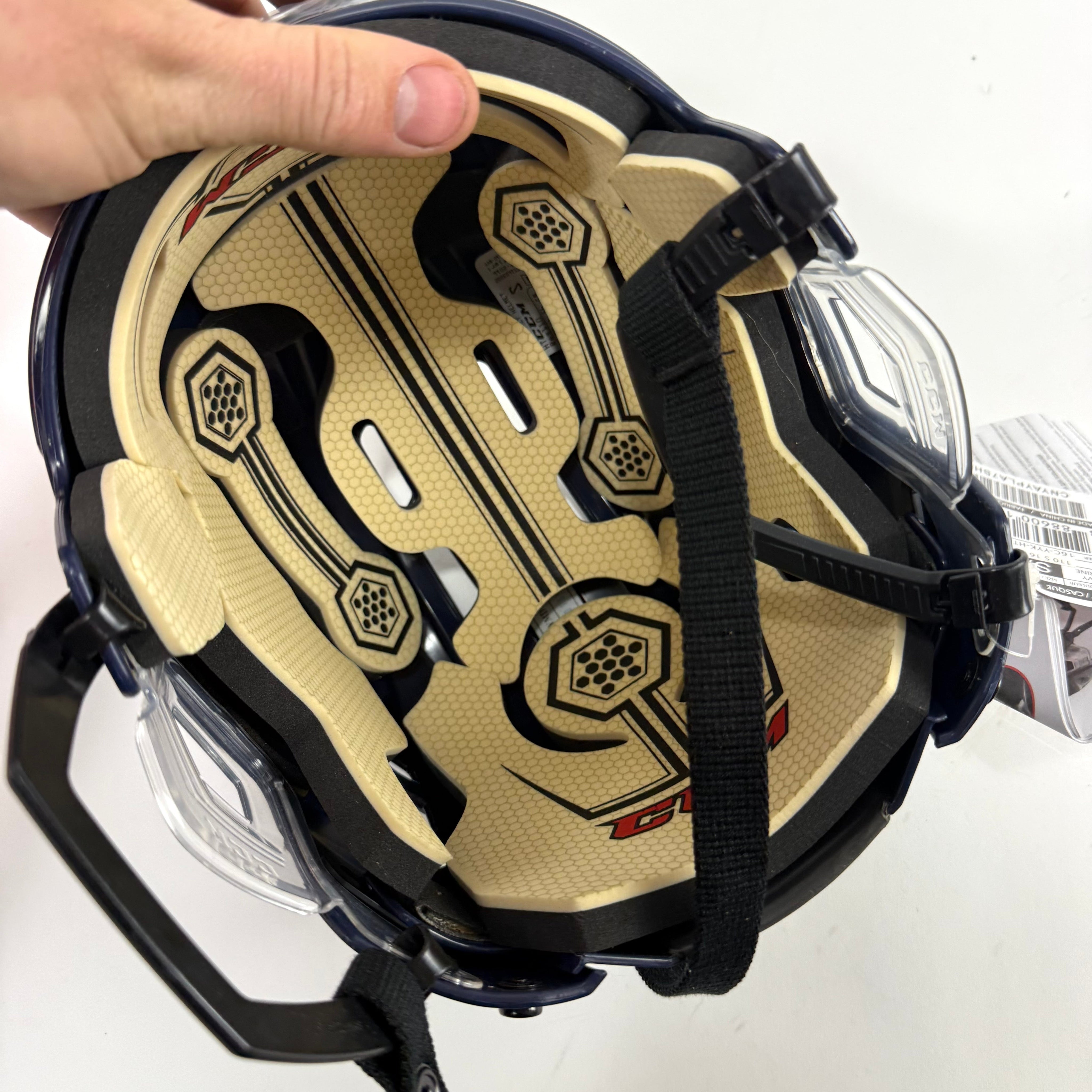 New Navy CCM Resistance 110 Helmet | Small - Top Flight Hockey