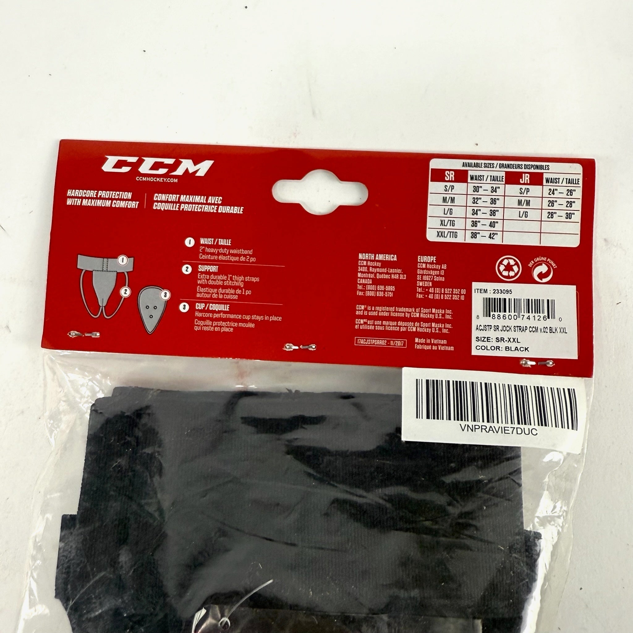 New CCM Protective Cup With Supporter | Sr XXL - Top Flight Hockey