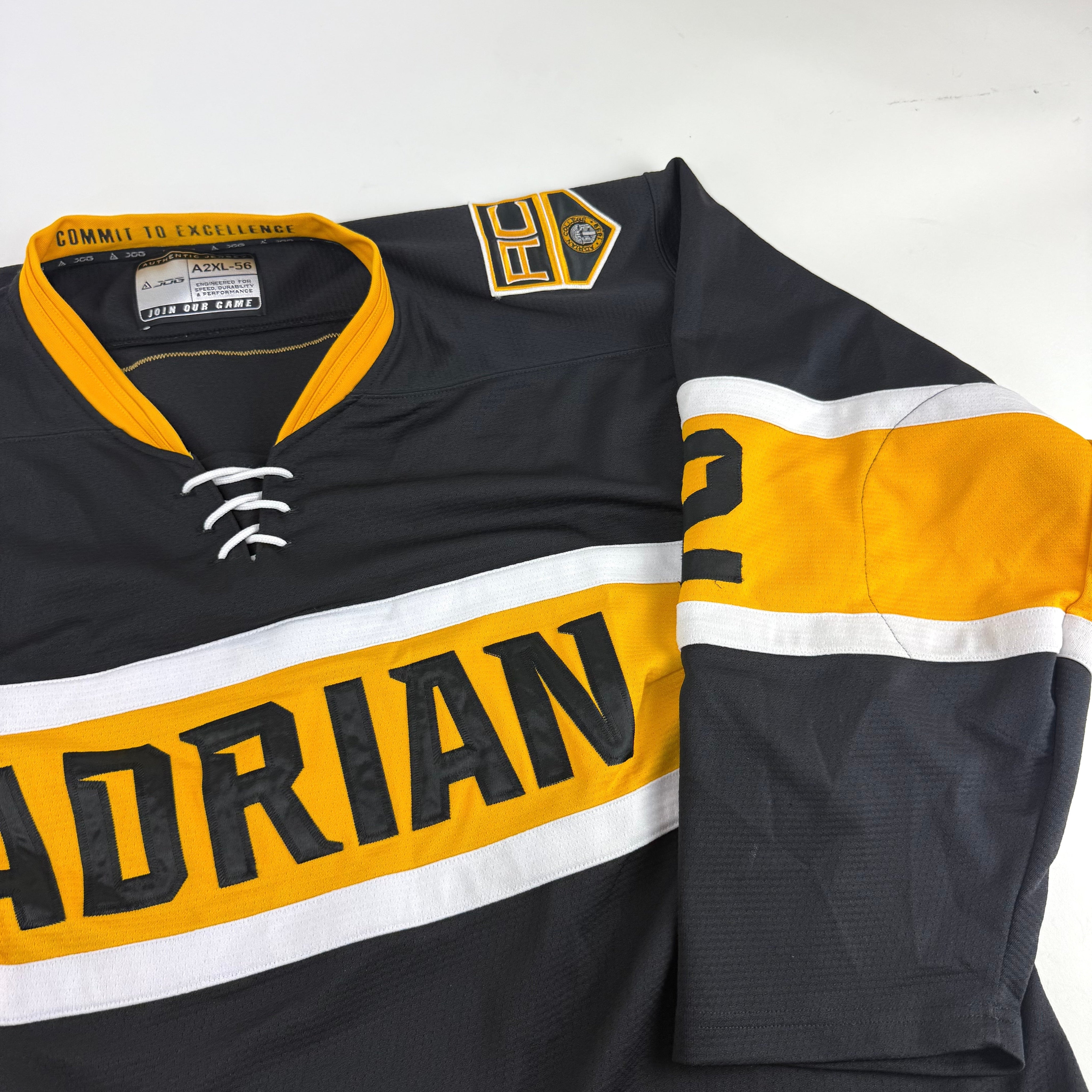 Black JOG Adrian College Game Jersey | Size 56 | Simmons-Fischer #82