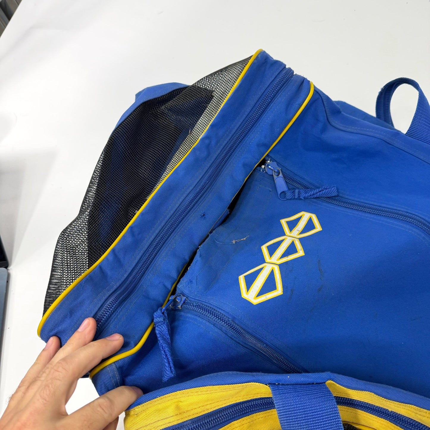 Used Blue and Yellow Tackla Player Bag | AB544
